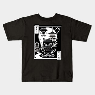 Cute Ninja Cat Kids T-Shirt